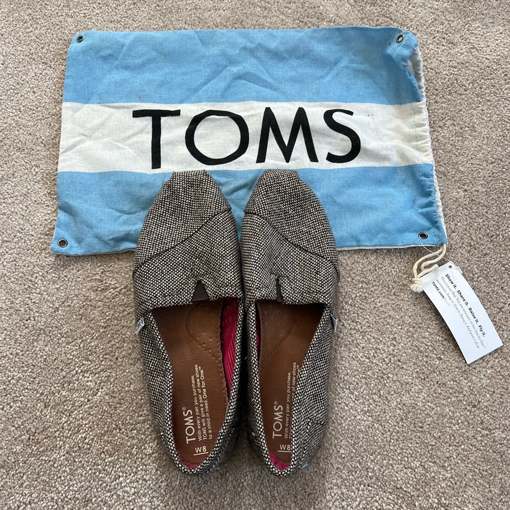 TOMS Tweed Textured Slip-Ons